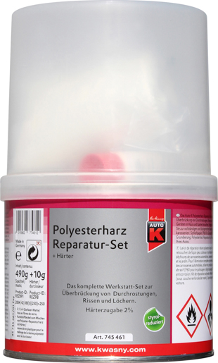 Kwasny Auto-K Polyester Rep.-harz 500 g SET, styrolreduziert